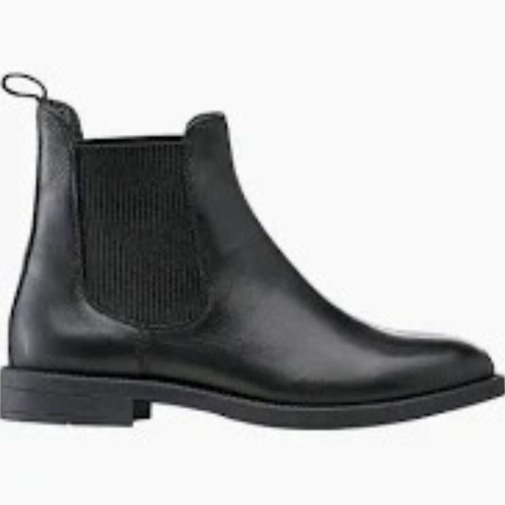 Telluride Clothing Lisa Chelsea Leather Ankle Boots Booties Lug Sole SZ 8 Black
